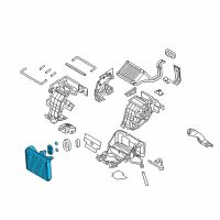 OEM 2016 Hyundai Genesis Evaporator Core Assembly Diagram - 97139-B1000