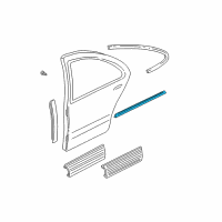 OEM 1999 Pontiac Grand Am Belt Weatherstrip Diagram - 22682283