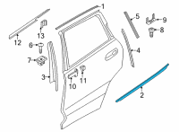 OEM 2021 BMW X6 WINDOW WELL STRIP, OUTER, DO Diagram - 51-35-7-446-203