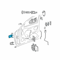 OEM 2007 Chrysler Aspen Front Door Upper Hinge Diagram - 55256915AG