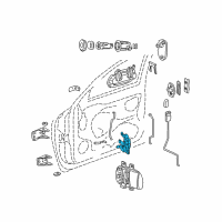 OEM 2000 Dodge Durango Front Door Latch Diagram - 68261043AA