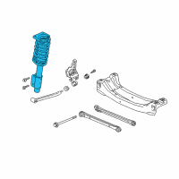 OEM 1998 Oldsmobile Cutlass Rear Suspension Strut Assembly Diagram - 22064732