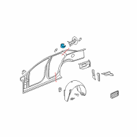 OEM 2005 Cadillac STS Housing, Fuel Tank Filler Pipe Diagram - 25716556