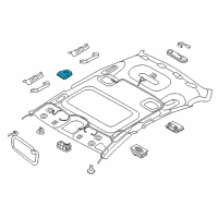 OEM Hyundai Equus Overhead Console Lamp Assembly Diagram - 92810-3N020-NYM