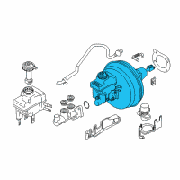 OEM BMW 525i Power Brake Booster Diagram - 34-33-6-784-972