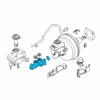 OEM 2015 BMW 535i GT Brake Master Cylinder Diagram - 34-33-6-786-586