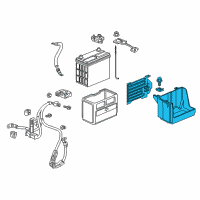 OEM Honda Civic Box, Battery (55B) Diagram - 31521-TBA-A02