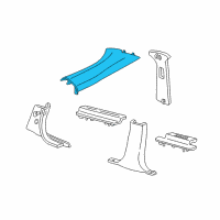 OEM 2005 Lincoln LS Windshield Pillar Trim Diagram - 4W4Z-5403598-AAB