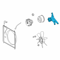 OEM 2021 Lexus LX570 Bracket Assembly, Fan Diagram - 16380-0S010