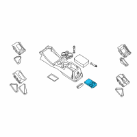 OEM 2003 Nissan Frontier Cup Holder Assembly Diagram - 96965-0Z801