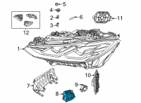 OEM 2021 BMW 430i xDrive LED MODULE, DAYTIME RUNNING Diagram - 63-11-9-851-047