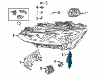 OEM BMW M235i xDrive Gran Coupe CONTROL UNIT FOR FRONT LIGHT Diagram - 63-11-7-933-358