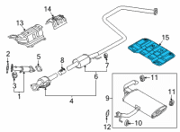 OEM 2021 Hyundai Elantra Panel-Heat Protector, RR Diagram - 28795-AA900