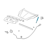 OEM 2004 Pontiac Aztek Strut, Hood Diagram - 10354217