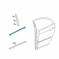 OEM 2012 Acura RL Molding Assembly, Left Rear Door Diagram - 72950-SJA-A01