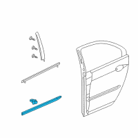 OEM 2010 Acura RL Protector, Right Rear Door (Alberta White Pearl) Diagram - 75303-SJA-A11ZB