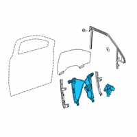 OEM 2018 GMC Acadia Window Regulator Diagram - 23100247