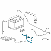 OEM 2015 Cadillac ELR Negative Cable Diagram - 23130111