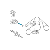 OEM Infiniti FX50 Bolt-Tensioner Diagram - 13075-1CA1A