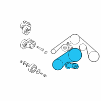 OEM 2017 Infiniti Q70L Power Steering Oil Pump Belt Diagram - 11950-1CA0B
