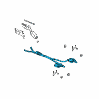 OEM 2008 Cadillac STS Muffler & Pipe Diagram - 25797842
