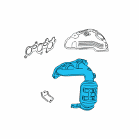 OEM Lexus ES350 Exhaust Manifold Assembly Diagram - 17140-0P130