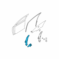 OEM Hyundai Accent Front Driver Side Door Window Regulator Diagram - 82401-1E210