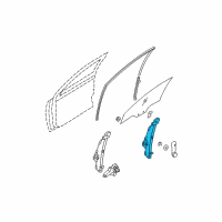 OEM 2009 Hyundai Accent Front Driver Side Door Window Regulator Diagram - 82401-1E200