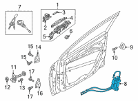 OEM 2022 Hyundai Ioniq 5 LATCH ASSY-FRONT DOOR, LH Diagram - 81310-GI000