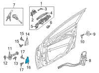 OEM Kia Carnival Hinge Assembly-Front Door RH Diagram - 793202V000