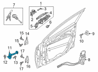 OEM Hyundai Ioniq 5 CHECKER ASSY-FRONT DOOR, LH Diagram - 76980-GI000