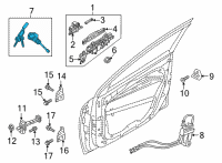 OEM 2022 Hyundai Ioniq 5 KEY & CYLINDER SET-LOCK Diagram - 81905-GI000