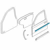 OEM 2002 Infiniti Q45 Seal Assy-Front Door Inside LH Diagram - 80835-AR000