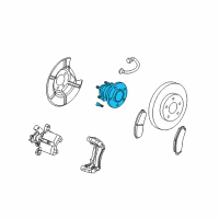 OEM 2007 Pontiac G5 Hub & Bearing Diagram - 15889806