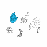 OEM 2009 Chevrolet Malibu Shield, Rear Brake Diagram - 22705357