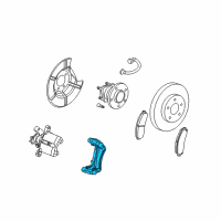 OEM 2005 Chevrolet Cobalt Bracket, Rear Brake Caliper Diagram - 22705360