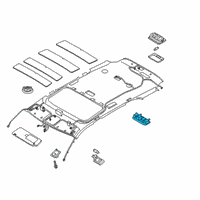 OEM Hyundai Palisade Room Lamp Assembly Diagram - 92850-S8100