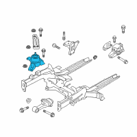 OEM Kia Engine Mounting Bracket Assembly Diagram - 218102X000