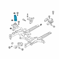 OEM 2011 Kia Soul Engine Transmission Mounting-Front Bracket Diagram - 218252K400