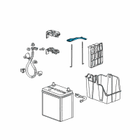 OEM 2014 Honda CR-Z Plate, Battery Setting Diagram - 31512-TF0-000