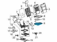OEM 2022 Chevrolet Suburban Seat Cushion Pad Diagram - 84776648