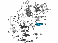 OEM 2021 GMC Yukon Seat Cushion Pad Diagram - 84776648