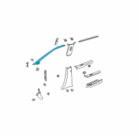 OEM 2003 Toyota Sienna Windshield Pillar Trim Diagram - 62211-08040-B0