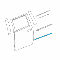 OEM 2016 GMC Yukon XL Body Side Molding Diagram - 22997635