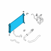 OEM 2017 Nissan Maxima Radiator Assy Diagram - 21460-ZN50B