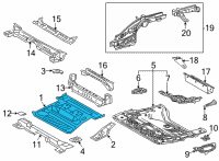 OEM 2022 Lexus NX350 Floor Pan Diagram - 5821142030