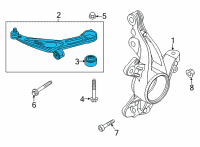 OEM 2022 Ford Maverick ARM ASY - FRONT SUSPENSION Diagram - LX6Z-3078-H