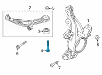OEM 2021 Ford Bronco Sport Lower Control Arm Rear Bolt Diagram - -W719470-S439