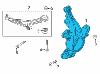 OEM 2022 Ford Maverick KNUCKLE - FRONT WHEEL Diagram - NZ6Z-3K185-A