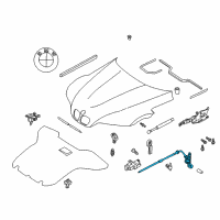 OEM 2002 BMW Z3 Engine Hood Mechanism Diagram - 51-23-8-397-410